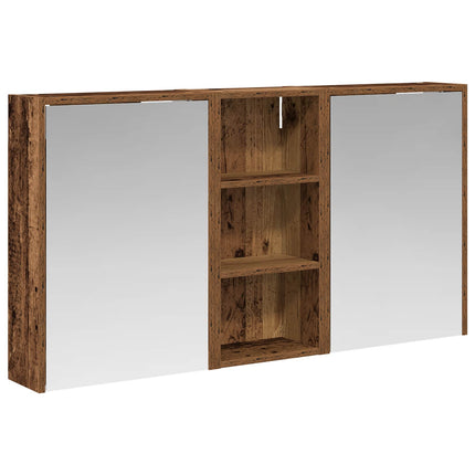 Badrumsskåpsset för 3 pcs 116 x 16 x 62,5 cm Konstruerat trä