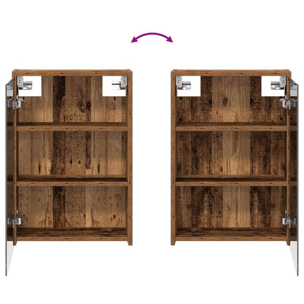 Badrumsskåpsset för 3 pcs 116 x 16 x 62,5 cm Konstruerat trä