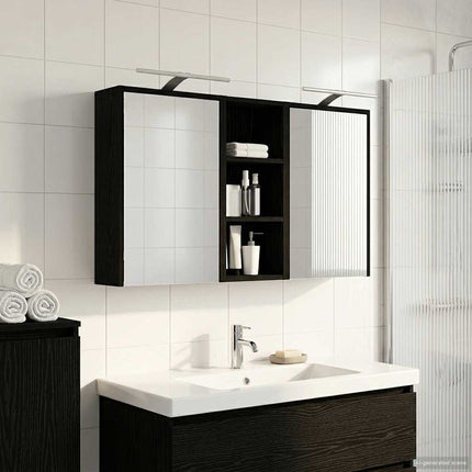 Badrumsskåpsset för 3 pcs 116 x 16 x 62,5 cm Konstruerat trä