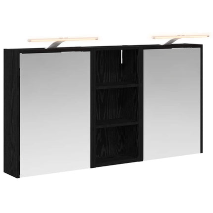 Badrumsskåpsset för 3 pcs 116 x 16 x 62,5 cm Konstruerat trä