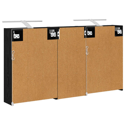 Badrumsskåpsset för 3 pcs 116 x 16 x 62,5 cm Konstruerat trä