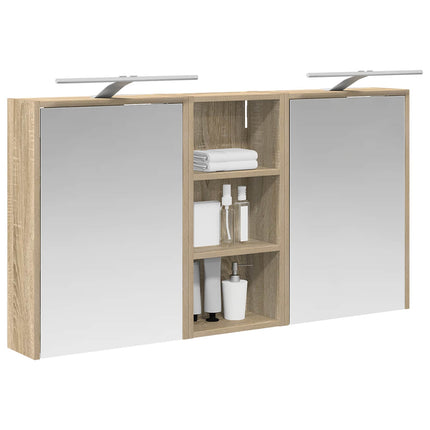Badrumsskåpsset för 3 pcs 116 x 16 x 62,5 cm Konstruerat trä