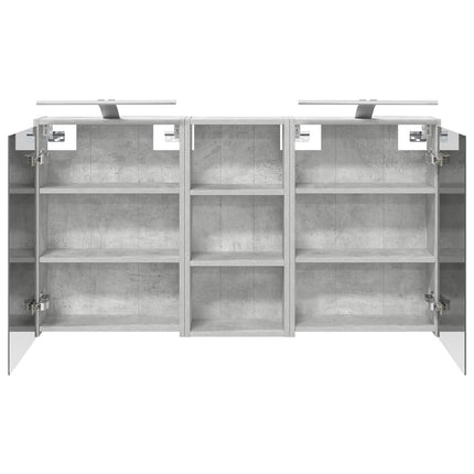Badrumsskåpsset för 3 pcs 116 x 16 x 62,5 cm Konstruerat trä