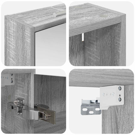 Badrumsskåpsset för 3 pcs 116 x 16 x 62,5 cm Konstruerat trä