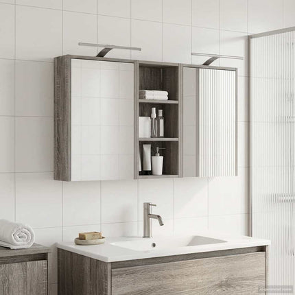 Badrumsskåpsset för 3 pcs 116 x 16 x 62,5 cm Konstruerat trä