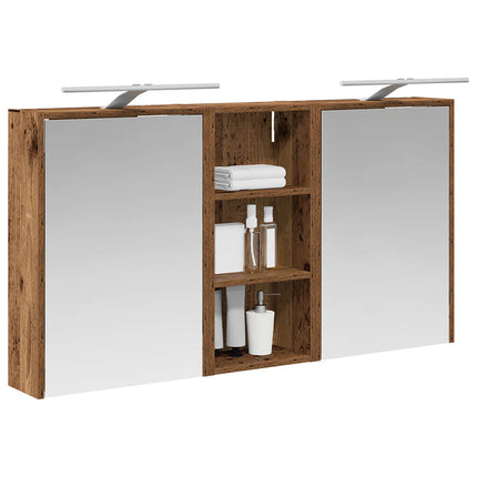 Badrumsskåpsset för 3 pcs 116 x 16 x 62,5 cm Konstruerat trä
