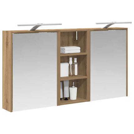 Badrumsskåpsset för 3 pcs 116 x 16 x 62,5 cm Konstruerat trä