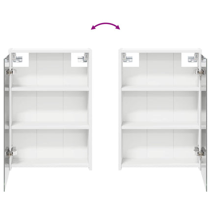 Badrumsskåpsset 3 pcs 126 x 16 x 62.5 cm Konstruerat trä