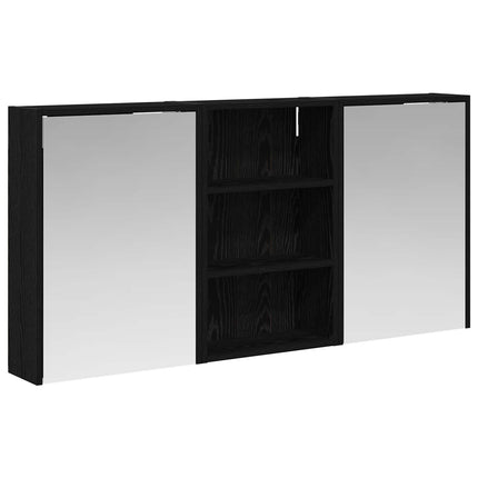 Badrumsskåpsset 3 pcs 126 x 16 x 62.5 cm Konstruerat trä