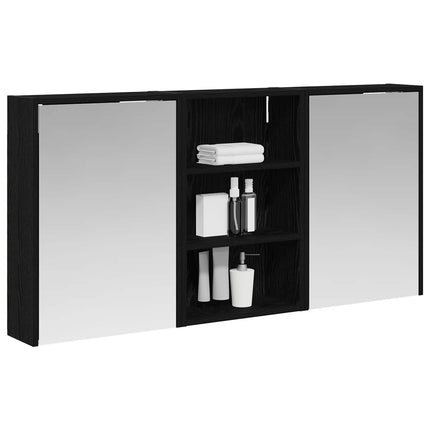 Badrumsskåpsset 3 pcs 126 x 16 x 62.5 cm Konstruerat trä