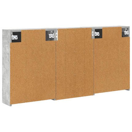 Badrumsskåpsset 3 pcs 126 x 16 x 62.5 cm Konstruerat trä