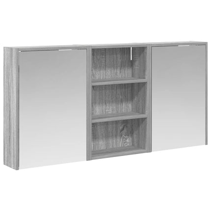 Badrumsskåpsset 3 pcs 126 x 16 x 62.5 cm Konstruerat trä
