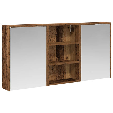 Badrumsskåpsset 3 pcs 126 x 16 x 62.5 cm Konstruerat trä