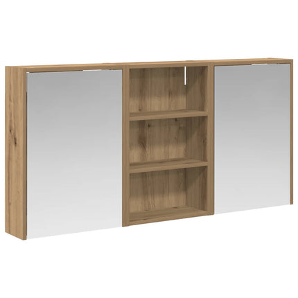 Badrumsskåpsset 3 pcs 126 x 16 x 62.5 cm Konstruerat trä