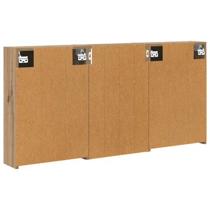 Badrumsskåpsset 3 pcs 126 x 16 x 62.5 cm Konstruerat trä