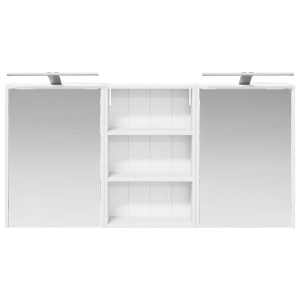 Badrumsskåpsset 3 pcs 126 x 16 x 62.5 cm Konstruerat trä