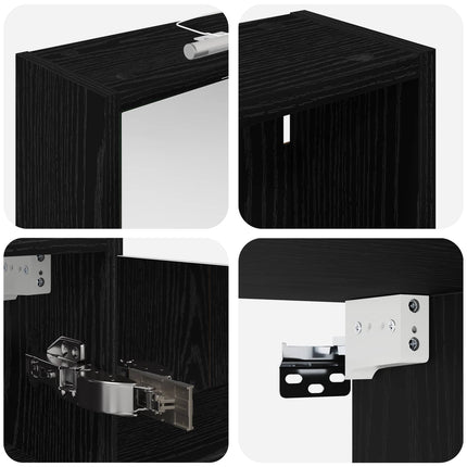 Badrumsskåpsset 3 pcs 126 x 16 x 62.5 cm Konstruerat trä