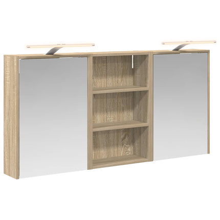 Badrumsskåpsset 3 pcs 126 x 16 x 62.5 cm Konstruerat trä