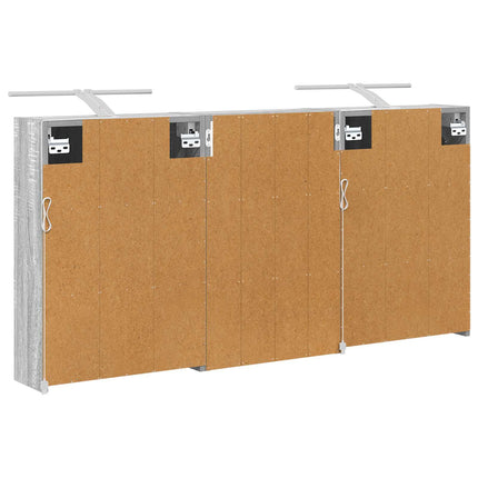 Badrumsskåpsset 3 pcs 126 x 16 x 62.5 cm Konstruerat trä
