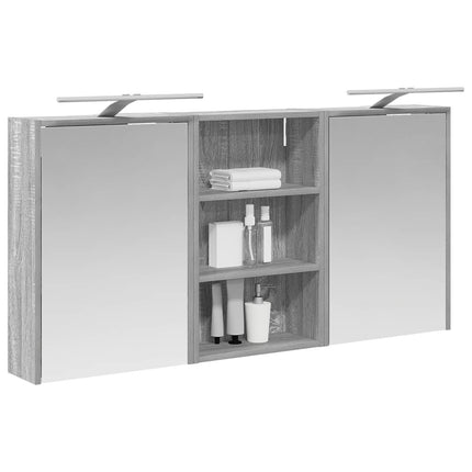 Badrumsskåpsset 3 pcs 126 x 16 x 62.5 cm Konstruerat trä