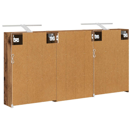 Badrumsskåpsset 3 pcs 126 x 16 x 62.5 cm Konstruerat trä