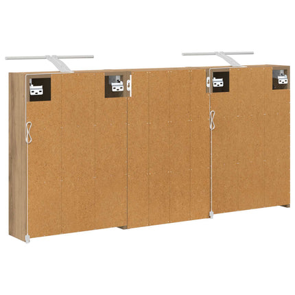 Badrumsskåpsset 3 pcs 126 x 16 x 62.5 cm Konstruerat trä