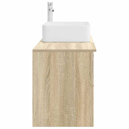 Badrumsmöbelset 2 pcs Sonoma-ek Konstruerat trä