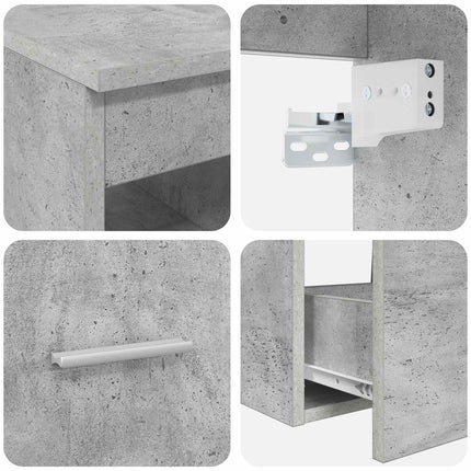 Badrumsmöbelset 2 pcs Betonggrå Konstruerat trä