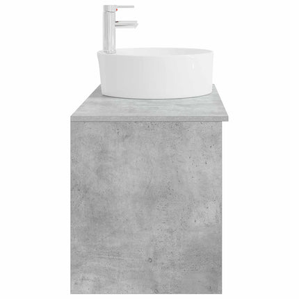 Badrumsmöbelset 2 pcs Betonggrå Konstruerat trä
