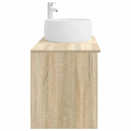 Badrumsmöbelset 2 pcs Sonoma-ek Konstruerat trä