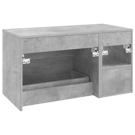 Badrumsmöbelset 2 pcs Betonggrå Konstruerat trä