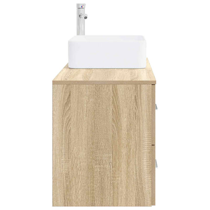 Badrumsmöbelset 2 pcs Sonoma-ek Konstruerat trä