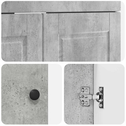 Badrumsmöbelset Betonggrå 78,5 x 37,5 x 81 cm Konstruerat trä