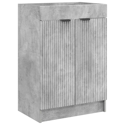 Badrumsmöbelset Betonggrå 56 x 37,5 x 81 cm Konstruerat trä