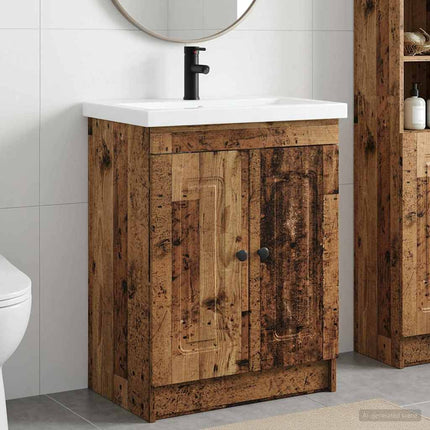 Badrumsmöbelset Gammalt trä 78,5 x 37,5 x 81 cm Konstruerat trä