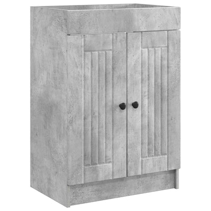 Badrumsmöbelset Betonggrå 78,5 x 37,5 x 81 cm Konstruerat trä