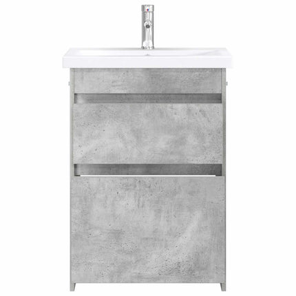 Badrumsmöbelset Betonggrå 61 x 40 x 84,5 cm Konstruerat trä