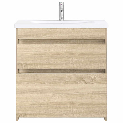 Badrumsmöbelset Sonoma-ek 81 x 40 x 84,5 cm Konstruerat trä