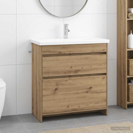 Badrumsmöbelset Artisan-ek 81 x 40 x 84,5 cm Konstruerat trä