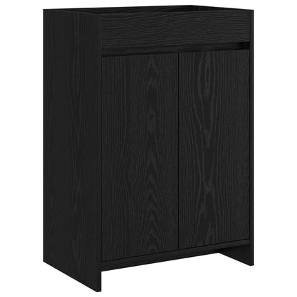 Badrumsmöbelset Svart ek 61 x 40 x 84,5 cm Konstruerat trä