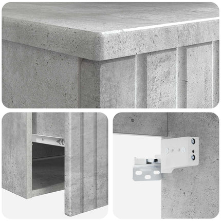 Badrumsmöbelset Betonggrå Konstruerat trä