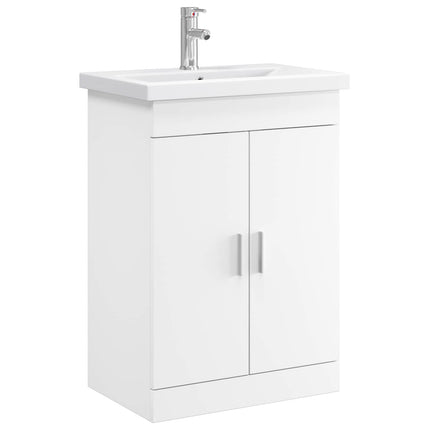 Badrumsmöbelset Vit 61 x 40 x 84,5 cm Konstruerat trä