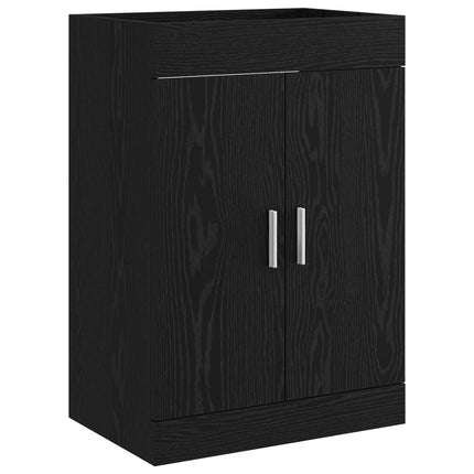 Badrumsmöbelset Svart ek 61 x 40 x 84,5 cm Konstruerat trä