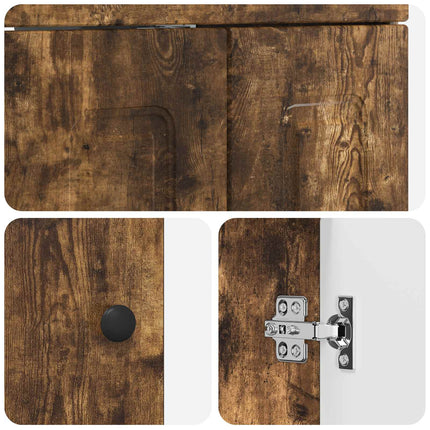 Badrumsmöbelset Rökt ek 61 x 40 x 84,5 cm Konstruerat trä