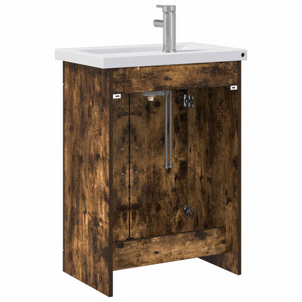 Badrumsmöbelset Rökt ek 61 x 40 x 84,5 cm Konstruerat trä