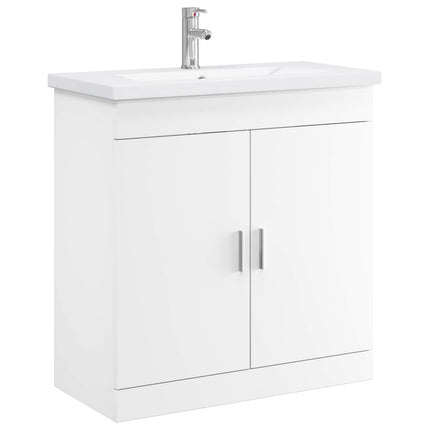 Badrumsmöbelset Vit 81 x 40 x 84,5 cm Konstruerat trä