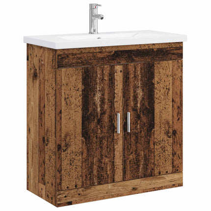 Badrumsmöbelset Gammalt trä 81 x 40 x 84,5 cm Konstruerat trä