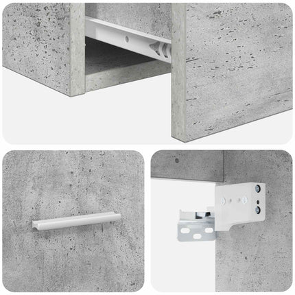 Badrumsmöbelset Betonggrå Konstruerat trä