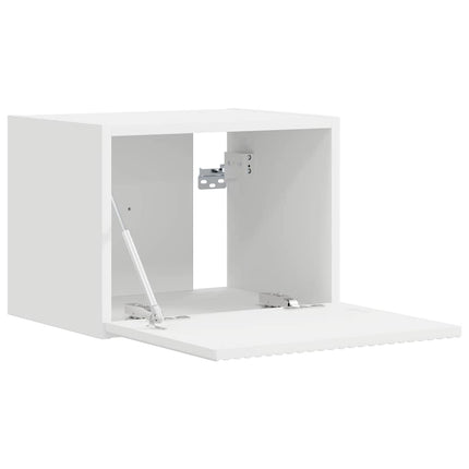 TV Vägghylla 2 pcs Vit 39 x 31 x 29,5 cm Konstruerat trä