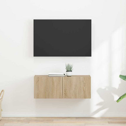 TV Vägghylla 2 pcs Sonoma 39 x 31 x 29,5 cm Konstruerat trä